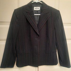 Kasper Women's Black Pinstriped Blazer/Jacket